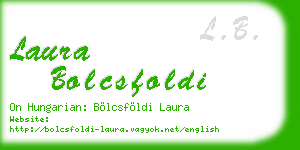 laura bolcsfoldi business card