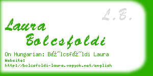 laura bolcsfoldi business card